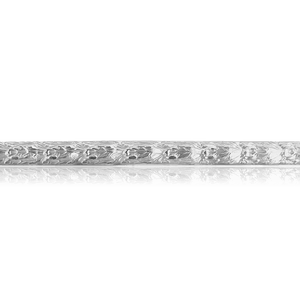 Sterling Silver Abstract Floral Pattern (17" Long) Domed Soft Wire WPDM11