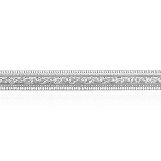 Sterling Silver Abstract Miligrain Pattern (17" Long) Domed Soft Wire WPDM19