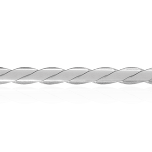 Sterling Silver Twist Pattern (17" Long) Domed Soft Wire WPDM22