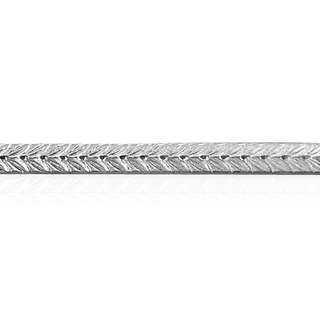 Sterling Silver Leaf Pattern (17" Long) Domed Soft Wire WPDM29