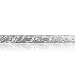 Sterling Silver Swirl Pattern (17" Long) Domed Soft Wire WPDM3