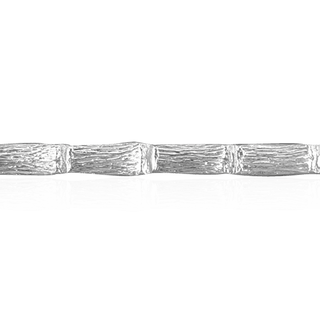 Sterling Silver Bamboo Pattern (17" Long) Domed Soft Wire WPDM30