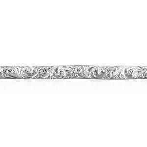 Sterling Silver Swirl Pattern (17" Long) Domed Soft Wire WPDM35