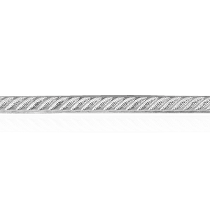 Sterling Silver Twist Pattern (17" Long) Domed Soft Wire WPDM37
