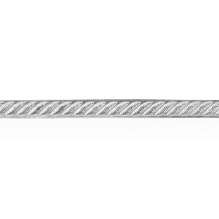 Sterling Silver Twist Pattern (17" Long) Domed Soft Wire WPDM37