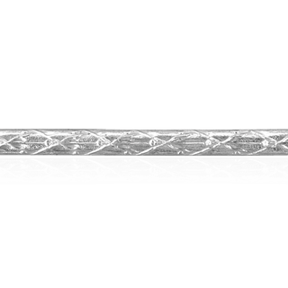 Sterling Silver Abstract Geometric Pattern (17" Long) Domed Soft Wire WPDM38