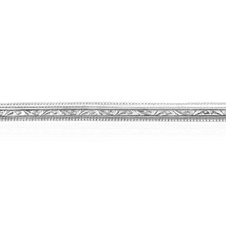 Sterling Silver Abstract Miligrain Pattern (17" Long) Domed Soft Wire WPDM39