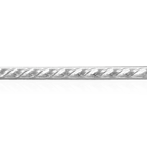 Sterling Silver Twist Pattern (17" Long) Domed Soft Wire WPDM41