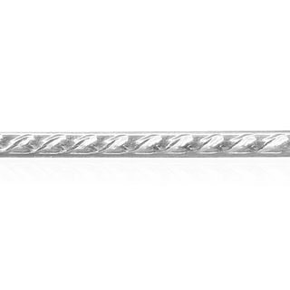 Sterling Silver Twist Pattern (17" Long) Domed Soft Wire WPDM41