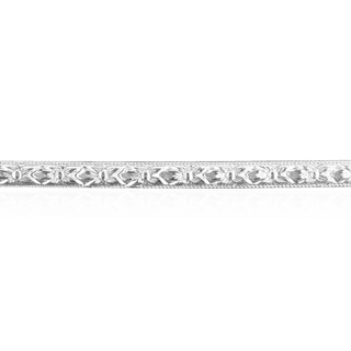 Sterling Silver Filigree Pattern (17" Long) Domed Soft Wire WPDM45