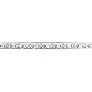 Sterling Silver Filigree Pattern (17" Long) Domed Soft Wire WPDM45
