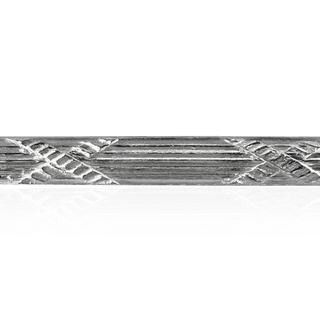 Sterling Silver X Line Pattern (17" Long) Domed Soft Wire WPDM7