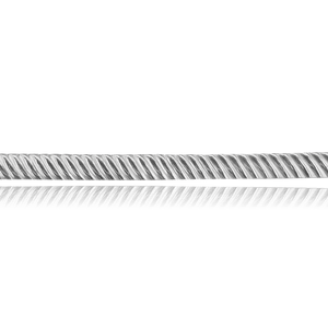 Sterling Silver Twist Pattern (17" Long) Domed Soft Wire WPDM9