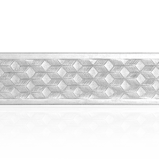 Sterling Silver 3D Square Pattern (17" Long) Flat Soft Wire WPFL15