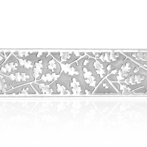 Sterling Silver Leaf Pattern (17" Long) Flat Soft Wire WPFL16
