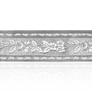 Sterling Silver Floral Leaf Pattern  (17" Long) Flat Soft Wire WPFL18