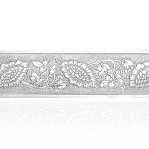 Sterling Silver Floral Leaf Pattern (17" Long) Flat Soft Wire WPFL19
