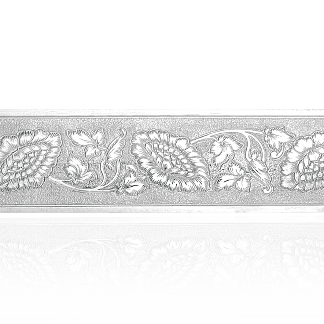 Sterling Silver Floral Leaf Pattern (17