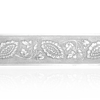 Sterling Silver Floral Leaf Pattern (17" Long) Flat Soft Wire WPFL19