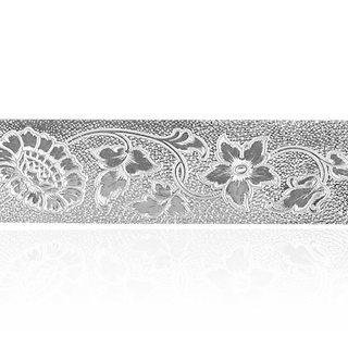 Sterling Silver Floral Pattern (17" Long) Flat Soft Wire WPFL26