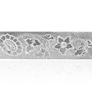 Sterling Silver Floral Pattern (17" Long) Flat Soft Wire WPFL26