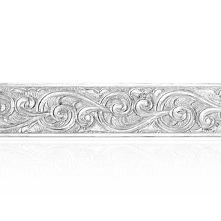 Sterling Silver Swirl Pattern (17" Long) Flat Soft Wire WPFL31