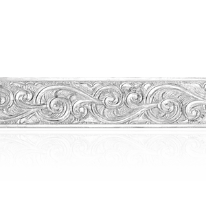 Sterling Silver Swirl Pattern (17" Long) Flat Soft Wire WPFL31