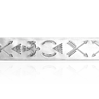 Sterling Silver Symbol Pattern (17" Long) Flat Soft Wire WPFL34