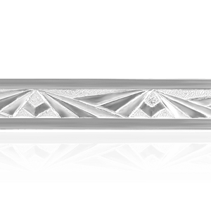 Sterling Silver 3D Pyramid Pattern (17" Long) Flat Soft Wire WPFL38