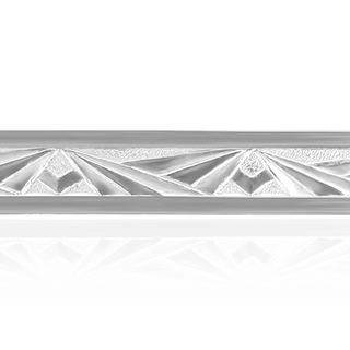 Sterling Silver 3D Pyramid Pattern (17" Long) Flat Soft Wire WPFL38