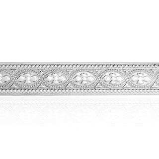 Sterling Silver Beaded Twist Pattern (17" Long) Flat Soft Wire WPFL42