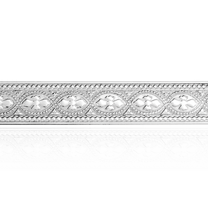 Sterling Silver Beaded Twist Pattern (17" Long) Flat Soft Wire WPFL42