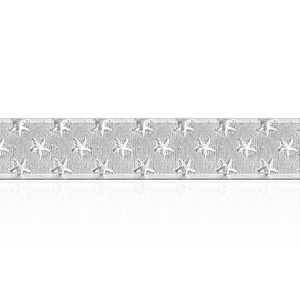 Sterling Silver Star Pattern (17" Long) Flat Soft Wire WPFL43