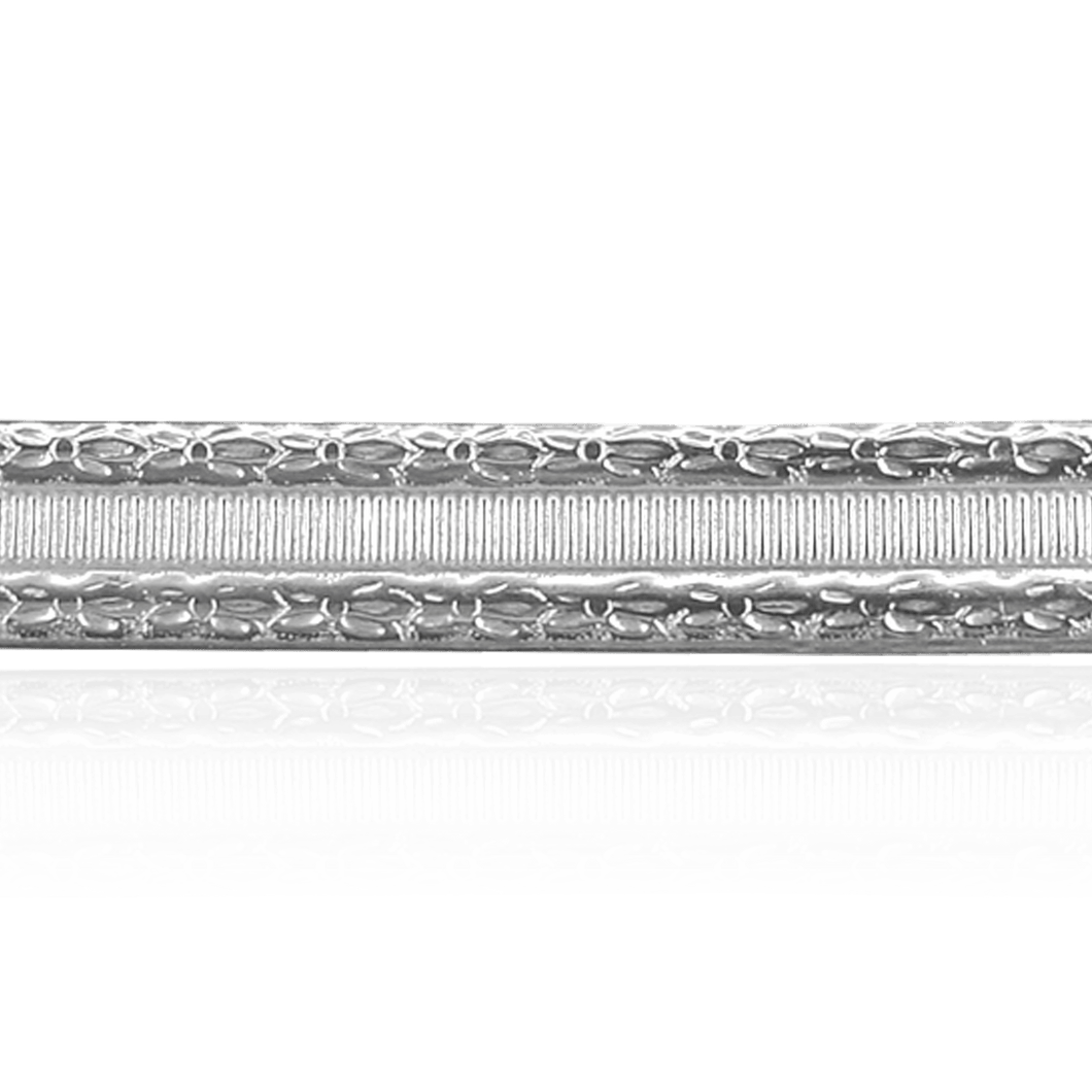 Sterling Silver Floral Stripe Pattern (17