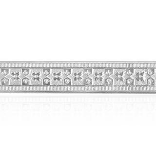 Sterling Silver Floral Pattern (17" Long) Flat Soft Wire WPFL48