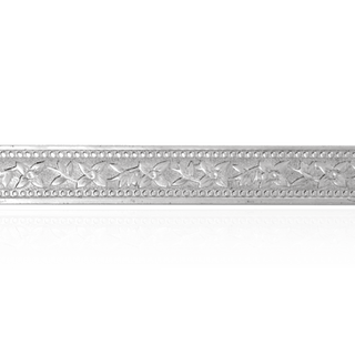 Sterling Silver Flower Pattern (17" Long) Flat Soft Wire WPFL50