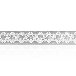 Sterling Silver Floral Pattern (17" Long) Flat Soft Wire WPFL52
