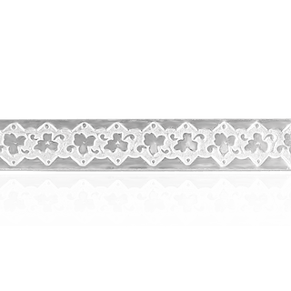 Sterling Silver Floral Pattern (17" Long) Flat Soft Wire WPFL52