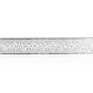 Sterling Silver Floral Pattern (17" Long) Flat Soft Wire WPFL53