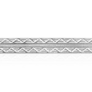 Sterling Silver Triangle Pattern (17" Long) Flat Soft Wire WPFL57