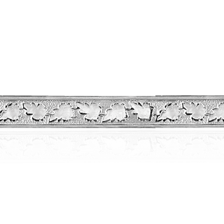 Sterling Silver Leaf Pattern (17" Long) Flat Soft Wire WPFL60