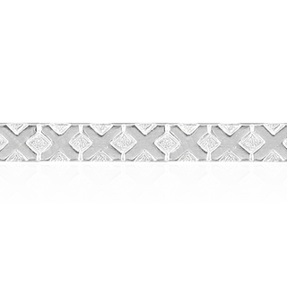 Sterling Silver X Pattern (17" Long) Flat Soft Wire WPFL63