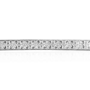 Sterling Silver Floral Pattern (17" Long) Flat Soft Wire WPFL71