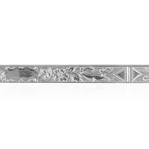 Sterling Silver Filigree Floral Pattern (17" Long) Flat Soft Wire WPFL72