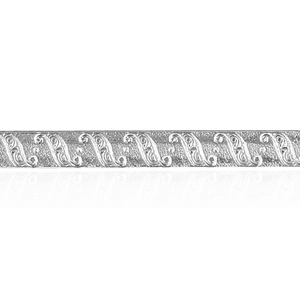 Sterling Silver Swirl Pattern (17" Long) Flat Soft Wire WPFL74