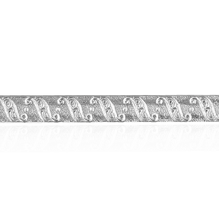 Sterling Silver Swirl Pattern (17" Long) Flat Soft Wire WPFL74