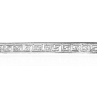 Sterling Silver Square Swirl Pattern (17" Long) Flat Soft Wire WPFL2-75