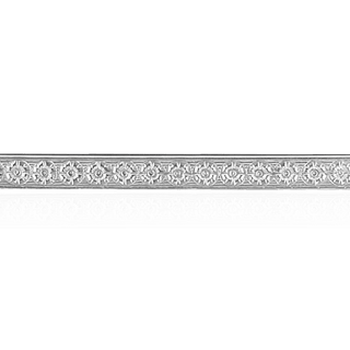 Sterling Silver Floral Filigree Pattern (17" Long) Flat Soft Wire WPFL85