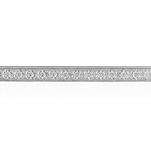 Sterling Silver Floral Filigree Pattern (17" Long) Flat Soft Wire WPFL85