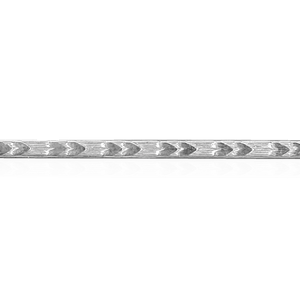 Sterling Silver Heart Pattern (17" Long) Flat Soft Wire WPFL94